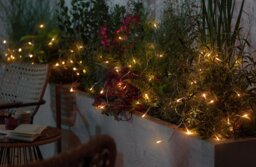 Habitat White Solar LED String Lights - thumbnail 1