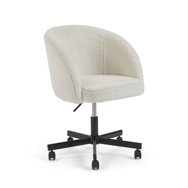 Habitat Sonny Fabric Office Chair - Black & White - image 1