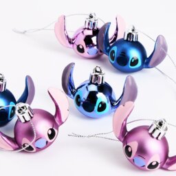 Disney Pack of 6 Stitch And Angel Christmas Baubles - thumbnail 2