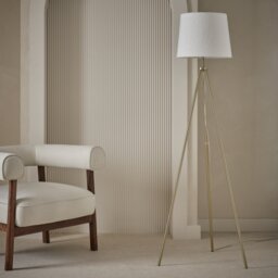 Argos Home Metal Tripod Floor Lamp Base Only - Brass - thumbnail 2