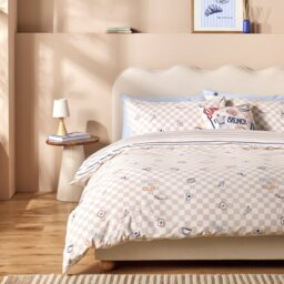 Argos Home Brunch Club Beige Bedding Set - Superking - thumbnail 1
