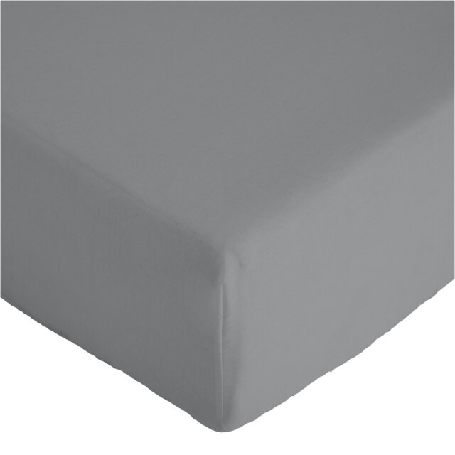 Argos Home Plain Grey Fitted Sheet - Double - image 1