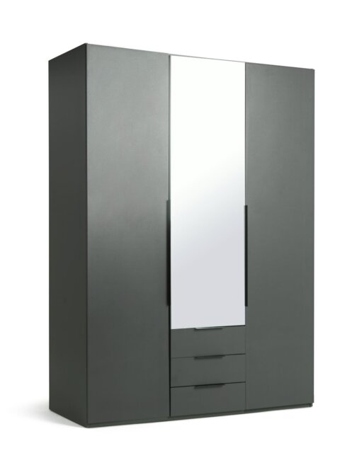 Argos Home Hallingford 3 Door 3 Drawer Wardrobe - Anthracite