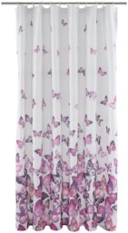 Argos Home Butterflies Shower Curtain - Pink - thumbnail 2