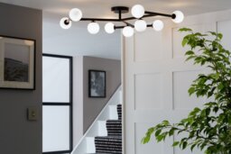 Habitat Alonso 9 Light Flush to Ceiling Light -Black & White - thumbnail 1