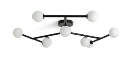 Habitat Alonso 9 Light Flush to Ceiling Light -Black & White - thumbnail 2