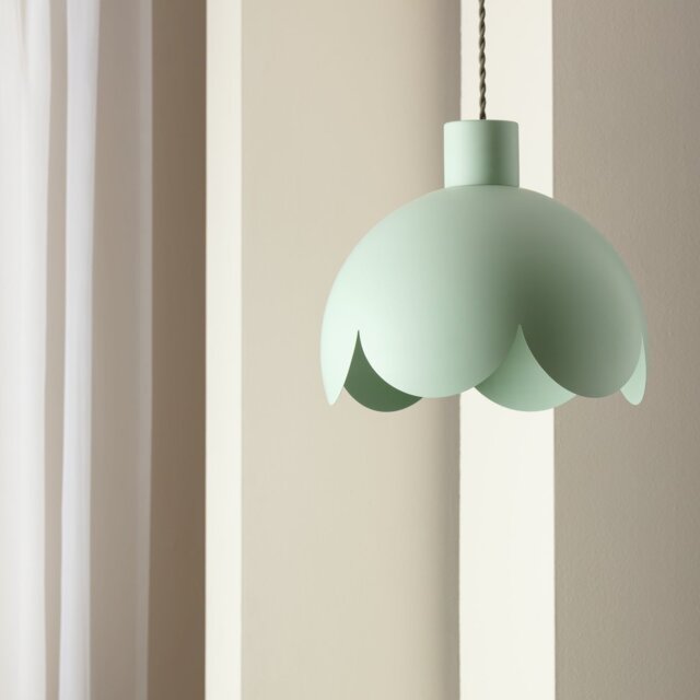 Habitat Sage Scallop Metal Easy Fit Lampshade - 30cm - image 1