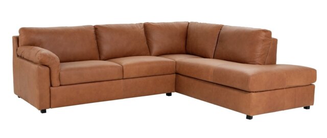 Habitat Florence Leather Right Hand Corner Chaise Sofa - Tan - image 1