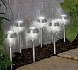 Argos Home Stainless Steel  Solar Lights - Pack Of 6 - thumbnail 1