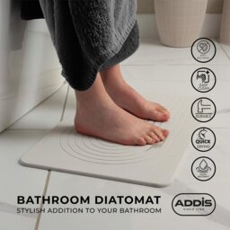 Addis Functional Diatomite Quick Dry Bath Mat - White - thumbnail 2