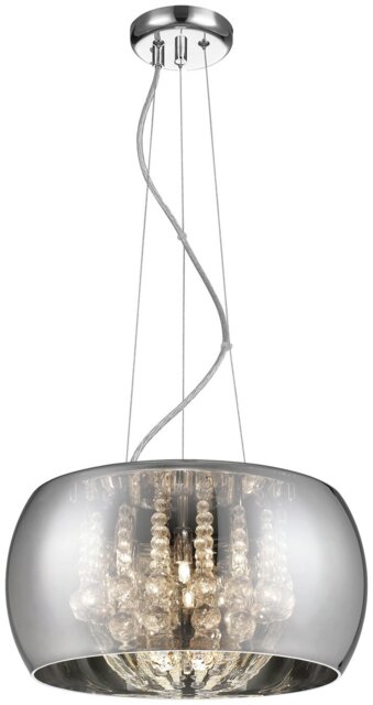Impex Potenza Metal 3 Light Pendant Light - Chrome - image 1