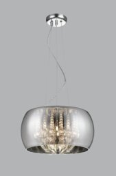 Impex Potenza Metal 3 Light Pendant Light - Chrome - thumbnail 2