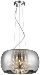 Impex Potenza Metal 3 Light Pendant Light - Chrome - thumbnail 1