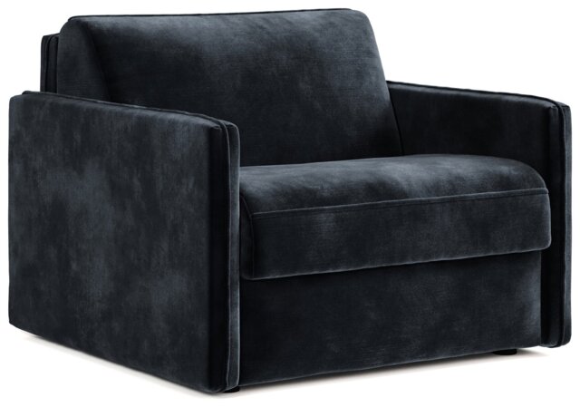 Jay-Be Slim Velvet Cuddle Chair Sofa Bed - Charcoal - image 1