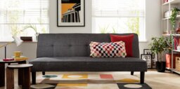 Argos Home Patsy Fabric 2 Seater ClicClac SofaBed - Charcoal - thumbnail 2
