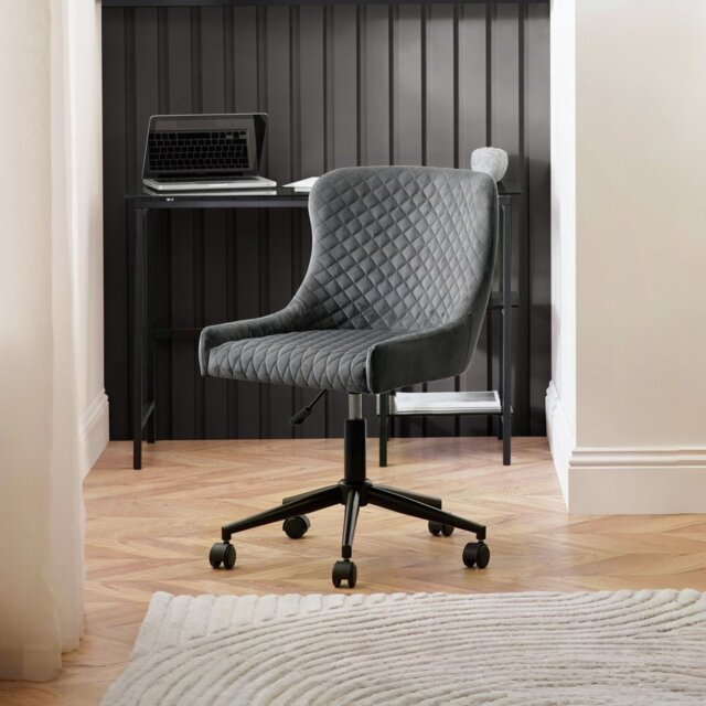 Julian Bowen Luxe Fabric Office Chair - Grey - image 1