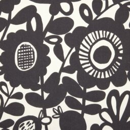 Habitat x Scion Kukkia Eyelet Curtains - Black & White - 168x183cm - thumbnail 2