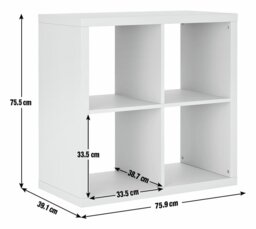 Habitat Squares Plus 4 Cube Storage Unit - Grey - thumbnail 2