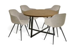 Habitat Nomad Oak Dining Table & 4 Natural Chairs