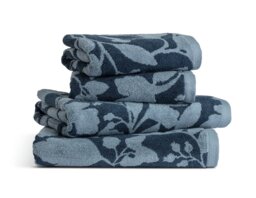 Habitat Foliage 4 Piece Towel Bale - Navy - thumbnail 1