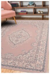 Homemaker Bukhura Traditional Blush Cut Pile Rug - 160x230cm - thumbnail 1