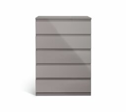 Argos Home Jenson 5 Drawer Chest - Grey Gloss - thumbnail 2