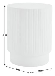 Habitat Acantha Round Side Table - White - thumbnail 2