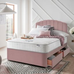 Silentnight Middleton Double 4 Drawer Divan Bed - Pink - thumbnail 2