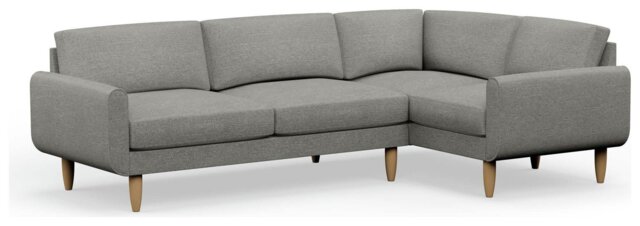 Hutch Slim Reversible Round Arm 5 Seater Sofa - Dove Grey - image 1