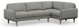 Hutch Slim Reversible Round Arm 5 Seater Sofa - Dove Grey - thumbnail 1