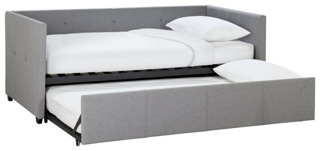 Argos Home Tamara Trundle Day Bed with 2 Mattresses - Grey - image 1
