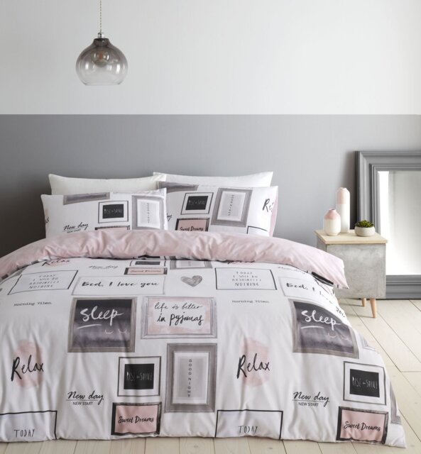 Catherine Lansfield Sleep Dreams Blush Bedding Set - Single - image 1