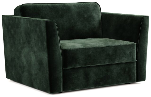 Jay-Be Elegance Velvet Cuddle Chair Sofa Bed - Dark Green - image 1