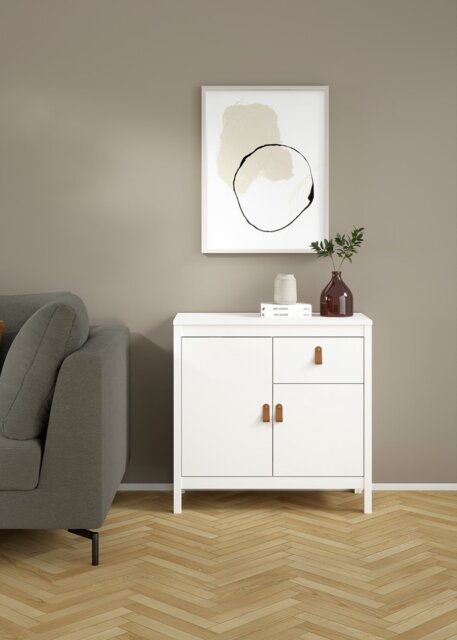 Tvilum Madrid 2 Door 1 Drawer Sideboard - White - image 1