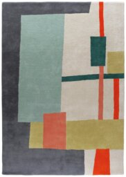 Habitat Quentin Abstract Wool Shaggy Rug - 170x240cm - thumbnail 1