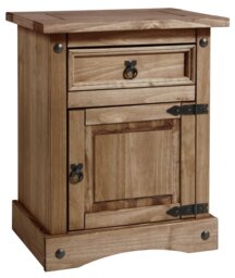 Argos Home Puerto Rico Bedside Table - Dark Pine - thumbnail 1