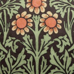 Habitat x Morris & Co. Blackthorn Velvet Cushion - Green - thumbnail 2