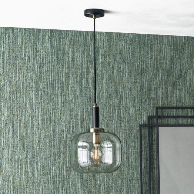 Pacific Florence Glass Pendant Light - Black - image 1