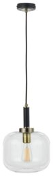 Pacific Florence Glass Pendant Light - Black - thumbnail 2