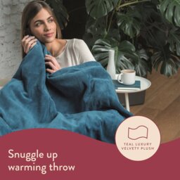 Dreamland Snuggle Up Teal Heated Throw - Large - thumbnail 2
