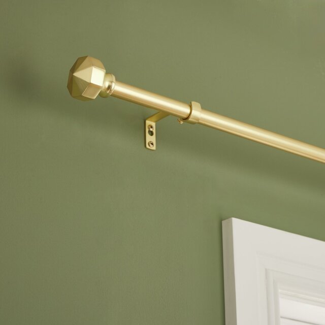 Argos Home Extendable Metal Octagon Gold Curtain Pole - 165 - 300cm - image 1