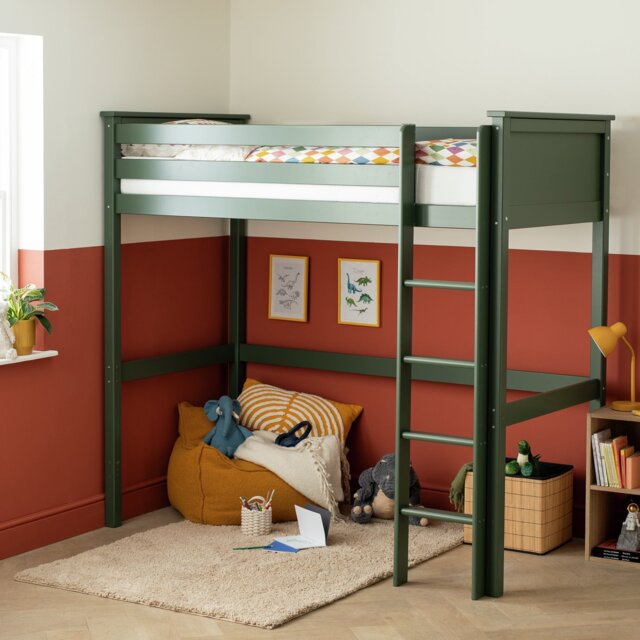 Habitat Brooklyn High Sleeper Bed Frame - Green - image 1