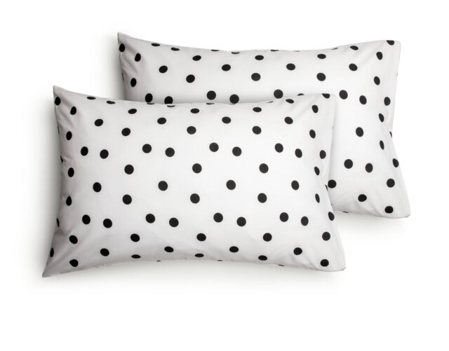 Habitat White & Black Spot Standard Pillowcase Pair - image 1