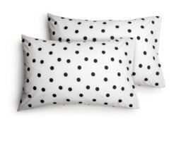 Habitat White & Black Spot Standard Pillowcase Pair
