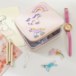 Argos Home Fabric Small Unicorn Kids Jewellery Box - thumbnail 2