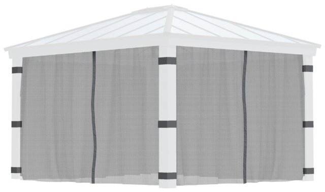 Palram Canopia Dallas 4 Piece Gazebo Netting Set 12 x 14ft - image 1