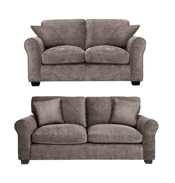 Argos Home Taylor Fabric 2 Seater & 3 Seater Sofa - Mink - image 1