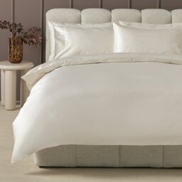 Habitat Cotton 400 TC Stitch Detail Cream Bedding Set-Double - thumbnail 1