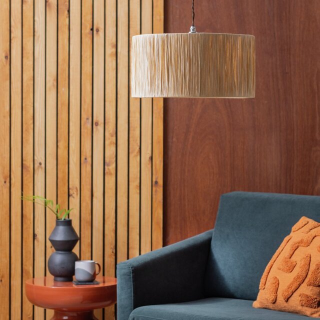 Argos Home Salto Beige Raffia Lampshade - 40cm - image 1