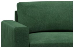 Hutch Velvet Block Arm 3 Seater Sofa - Sage Green - thumbnail 2